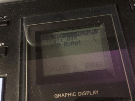 Saved sample on the SD
